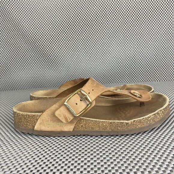 Mephisto Sandals Womens Size 40 Leather Buckle Thong Slip On - Picture 1 of 10